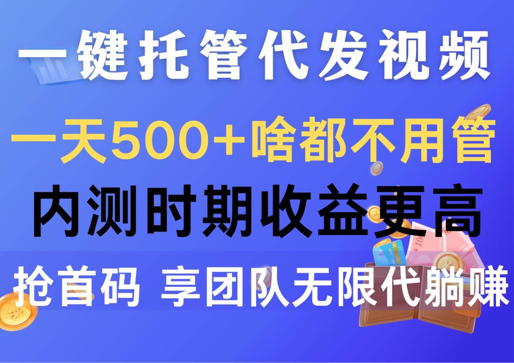 代发客视频种草挣钱，天天免费可撸-317首码网