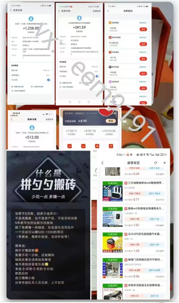 拼夕夕搬砖，单号30+,每天10分钟-317首码网