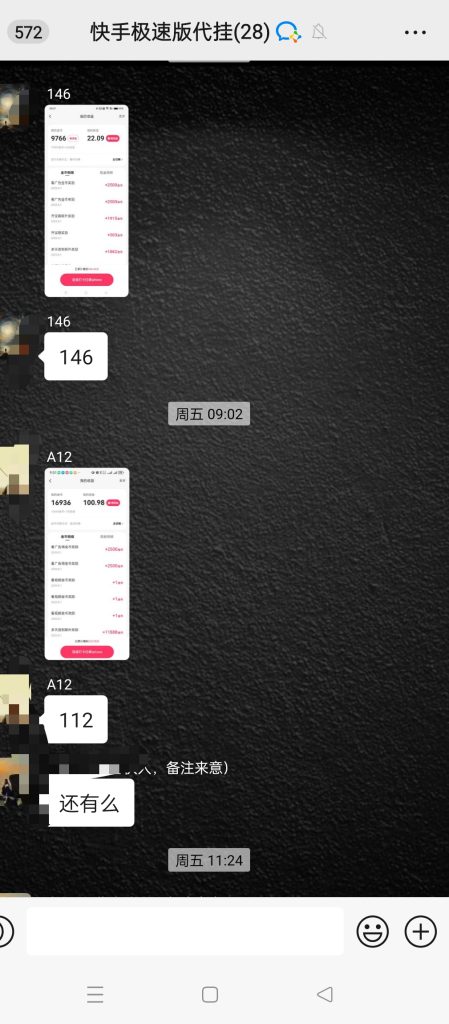 快手极速打金币代挂日结，单号一天大概50元左右-317首码网